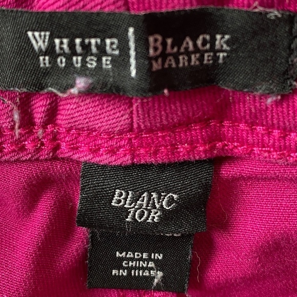 White House Black‎ Market Women's Fuchsia (Pink) Denim Slim Ankle Jeans Size 10R - Picture 2 of 14